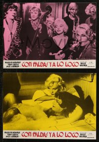 3x0034 SOME LIKE IT HOT 12 Spanish LCs R1983 sexy Marilyn Monroe with Tony Curtis, different!