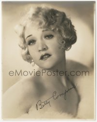 3y0243 BETTY COMPSON signed deluxe 7.75x9.75 still 1920s sexy head & shoulders portrait with fur!