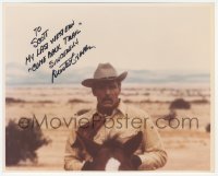 3y0703 BUSTER CRABBE signed color 8x10 REPRO still 1980s c/u in his last western, Comeback Trail!