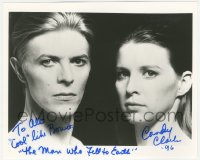 3y0796 CANDY CLARK signed 8x10 REPRO still 1996 with David Bowie in The Man Who Fell to Earth!