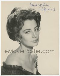 3y0256 CAPUCINE signed 7.25x9.25 still 1950s head & shoulders portrait of the beautiful French star!