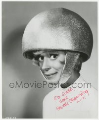3y0257 CAROL CHANNING signed 8x10 still 1967 wearing wacky helmet in Thoroughly Modern Millie!