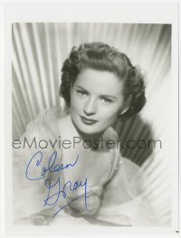 3y0799 COLEEN GRAY signed 8x10 REPRO still 1980s great seated portrait wearing sheer gown!