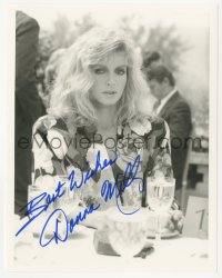 3y0808 DONNA MILLS signed 7x9 REPRO still 1980s wearing floral print blouse at outdoor party!