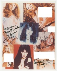 3y0714 ELVIRA signed color 8x10 REPRO still 1990s great images as Elvira AND Cassandra Peterson!
