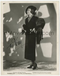 3y0288 FAY WRAY signed 8x10 still 1936 full-length wearing fur & hat from Columbia's Roaming Lady!