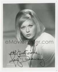 3y0816 FAYE DUNAWAY signed 8x10 REPRO still 1980s sexy portrait when she made Bonnie and Clyde!