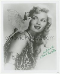 3y0837 IRISH MCCALLA signed 8x10 REPRO still 1980s as Sheena: Queen of the Jungle w/bird on shoulder!