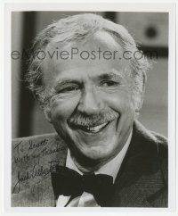 3y0838 JACK ALBERTSON signed 8x9.75 REPRO still 1980s head & shoulders smiling portrait with bow tie!