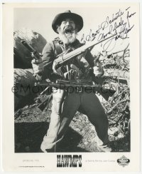 3y0314 JACK ELAM signed 8x10 still 1976 best close up as Bad Jack Cutter with many guns in Hawmps!