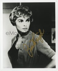 3y0847 JANET LEIGH signed 8x10 REPRO still 1980s intense close up from Alfred Hitchcock's Psycho!