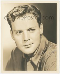 3y0323 JOHN AGAR signed deluxe 8x10 still 1950s head & shoulders portrait of the handsome actor!