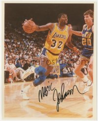 3y0751 MAGIC JOHNSON signed color 8x10 REPRO still 1990s the Los Angeles Lakers basketball star!