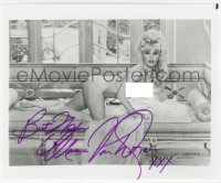 3y0876 MAMIE VAN DOREN signed 8x9.75 REPRO still 1980s full-length sexy nude portrait on bed!