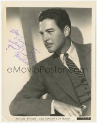 3y0361 MICHAEL WHALEN signed 8x10 still 1936 20th Century-Fox studio portrait in suit & tie!