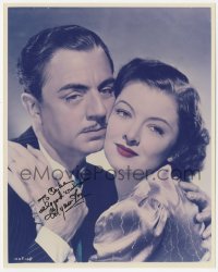 3y0759 MYRNA LOY signed color 8x10 REPRO still 1980s portrait with William Powell in Double Wedding!