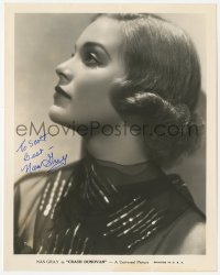 3y0363 NAN GREY signed 8x10 still 1936 beautiful profile portrait from Universal's Crash Donovan!