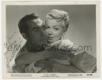 3y0375 RICARDO MONTALBAN signed 8x10 still 1953 close up with sexy Lana Turner in Latin Lovers!
