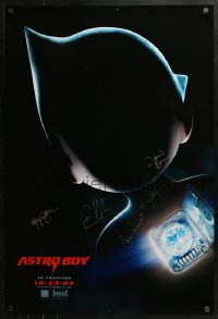 3y0015 ASTRO BOY signed teaser DS 1sh 2009 by David Bowers, Maryann Garger, Highmore, Nighy AND Levy!