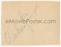 3y0512 BARBARA STANWYCK signed 4x5 album page 1940s it can be framed & displayed with a repro still!