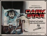 3y0152 DARK STAR signed British quad 1978 by director John Carpenter, great Tom Chantrell art!