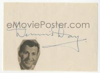 3y0516 DENNIS DAY signed 4x6 album page 1940s it can be framed & displayed with a repro still!