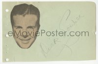 3y0517 DICK POWELL signed 4x6 album page 1940s it can be framed & displayed with a repro still!