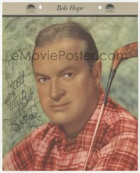 3y0493 BOB HOPE signed Dixie ice cream premium 1953 head & shoulders portrait holding golf club!