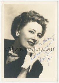 3y0459 IRENE DUNNE signed deluxe 5x7 fan photo 1964 head & shoulders portrait of the leading lady!