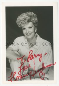 3y0466 FLORENCE HENDERSON signed 4x6 photo 1990s smiling portrait of the Brady Bunch mom!