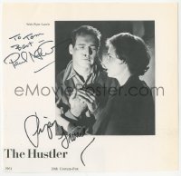 3y0502 HUSTLER signed book page 1980s by BOTH Paul Newman AND Piper Laurie!