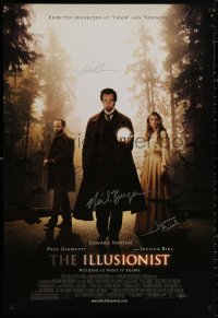 3y0061 ILLUSIONIST signed 1sh 2008 by director Neil Burger, Jessica Biel AND Michael London!