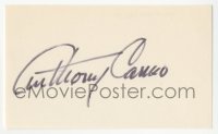 3y0538 ANTHONY CARUSO signed 3x5 index card 1980s it can be framed & displayed with a repro!