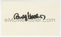 3y0556 BUDDY HACKETT signed 3x5 index card 1980s it can be framed & displayed with a repro!