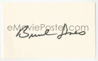 3y0558 BURL IVES signed 3x5 index card 1980s it can be framed & displayed with a repro!