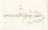 3y0559 CAB CALLOWAY signed 3x5 index card 1980s it can be framed & displayed with a repro!