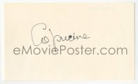 3y0560 CAPUCINE signed 3x5 index card 1980s it can be framed & displayed with a repro!