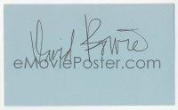 3y0568 DAVID BOWIE signed 3x5 index card 1980s it can be framed & displayed with a repro!