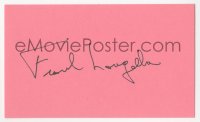 3y0585 FRANK LANGELLA signed 3x5 index card 1980s it can be framed & displayed with a repro!