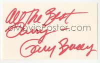 3y0587 GARY BUSEY signed 3x5 index card 1980s it can be framed & displayed with a repro!