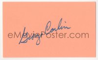 3y0588 GEORGE CARLIN signed 3x5 index card 1980s it can be framed & displayed with a repro!