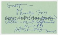 3y0596 HARRY DEAN STANTON signed 3x5 index card 1980s it can be framed & displayed with a repro!