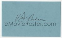 3y0597 HART BOCHNER signed 3x5 index card 1980s it can be framed & displayed with a repro!