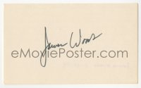3y0604 JAMES WOODS signed 3x5 index card 1980s it can be framed & displayed with a repro!