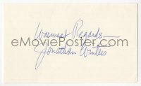3y0617 JONATHAN WINTERS signed 3x5 index card 1980s it can be framed & displayed with a repro still!