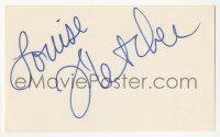 3y0638 LOUISE FLETCHER signed 3x5 index card 1980s it can be framed & displayed with a repro!