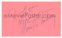 3y0647 NANETTE FABRAY signed 3x5 index card 1980s it can be framed & displayed with a repro!