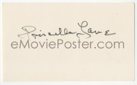 3y0658 PRISCILLA LANE signed 3x5 index card 1980s it can be framed & displayed with a repro!
