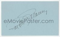 3y0659 RALPH BELLAMY signed 3x5 index card 1980s it can be framed & displayed with a repro!