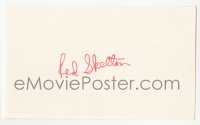 3y0662 RED SKELTON signed 3x5 index card 1970s it can be framed with the included repro still!